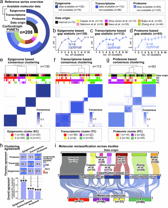 Multi-omics integration unravels four molecular subgroups of corticotroph pituitary neuroendocrine tumours with distinct